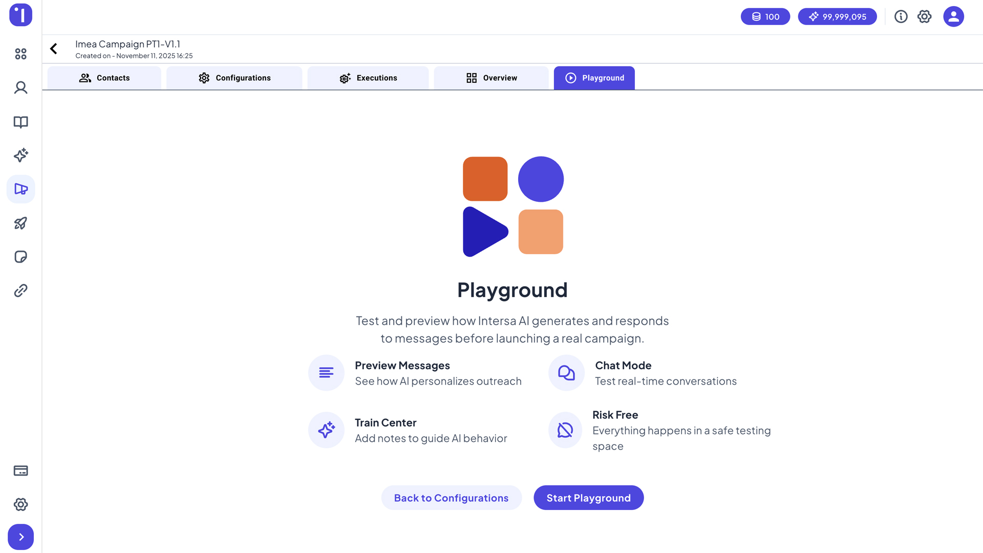 Playground Interface